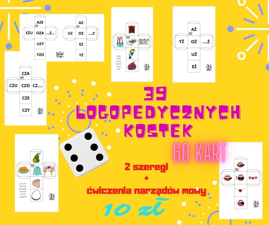 Logopedyczne Kostki Na Szumki I Syczki – Teczka Logopedy Akredytowane ...