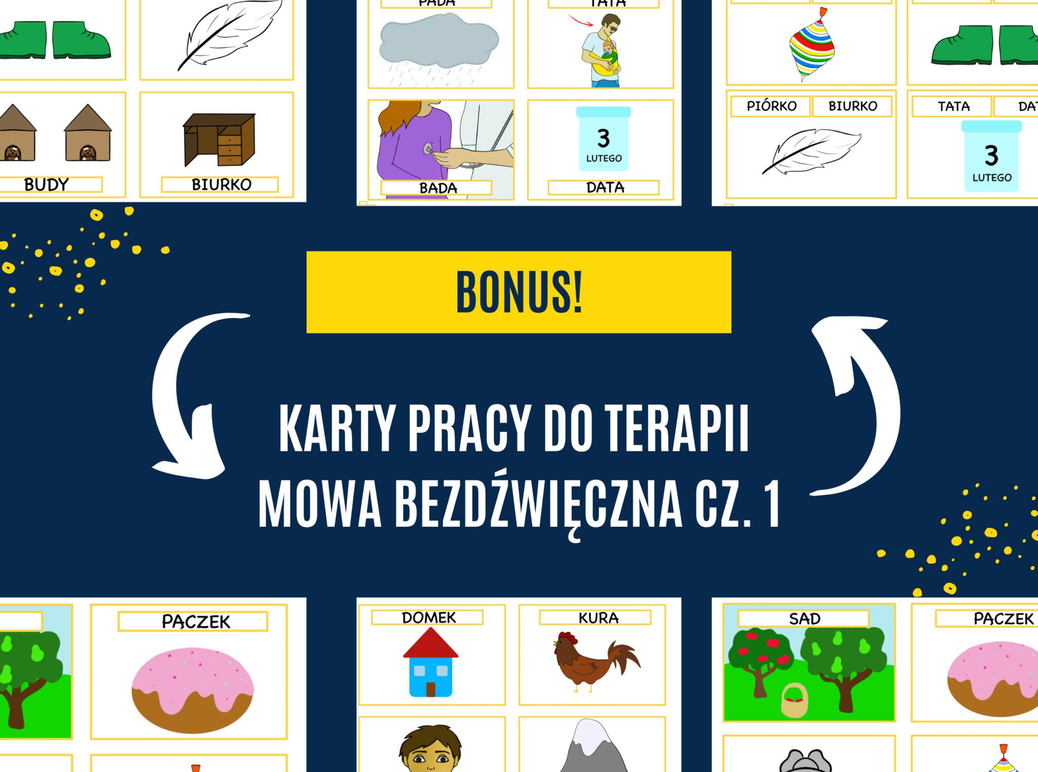 Karty pracy do terapii MOWA BEZDZWIĘCZNA CZ 1 Bezpłatne materiały