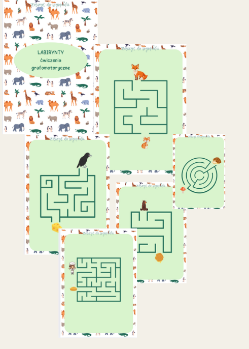 Labirynty - ćwiczenia grafomotoryczne - obrazek 2